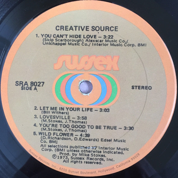 "Creative Source" 1973 Vintage Vinyl (Original Pressing)