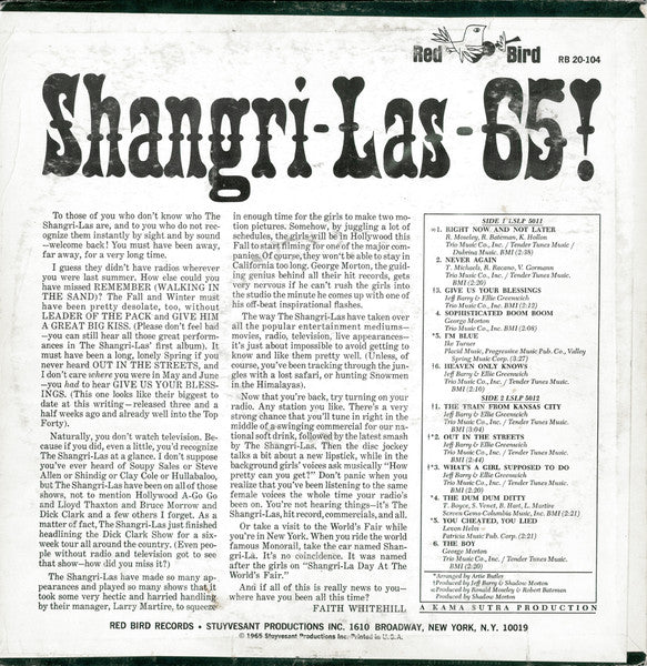 Shangri-Las - 65! (1st US Press)