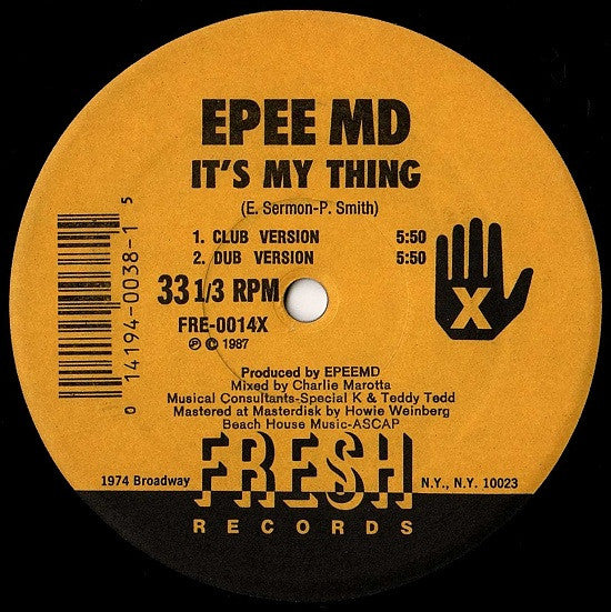 EPMD - It's My Thing (12") [US] 1st (Mint (M))