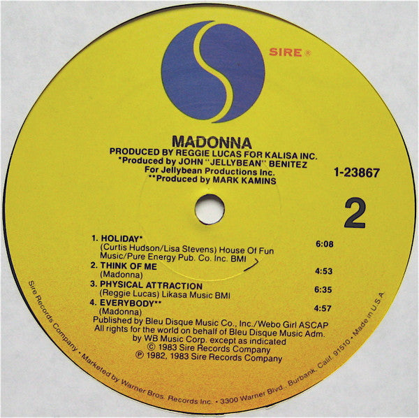 Madonna - Madonna (LP) [US] 1983 RP (Mint (M))
