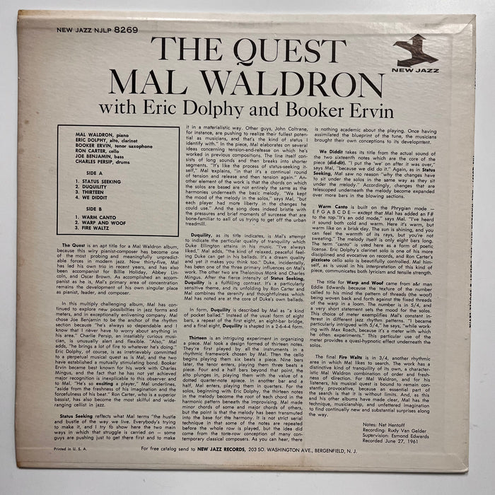 "The Quest" 1964 "Trident abel" Vinyl LP (Vintage Pressing)