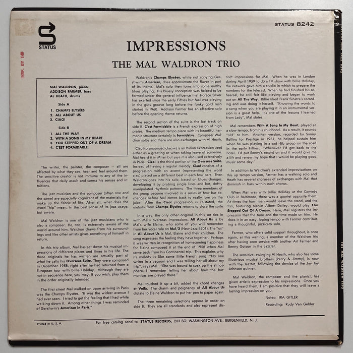 "Impressions" 1964 Vinyl LP (Status RVG Stamped)