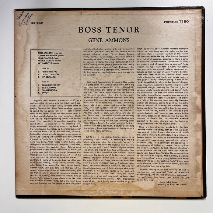 Boss Tenor (1960 MONO Press)
