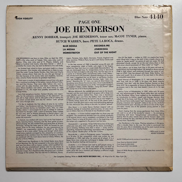 "Page One" 1963 Vinyl LP (Original 1st MONO LP Ear/P)