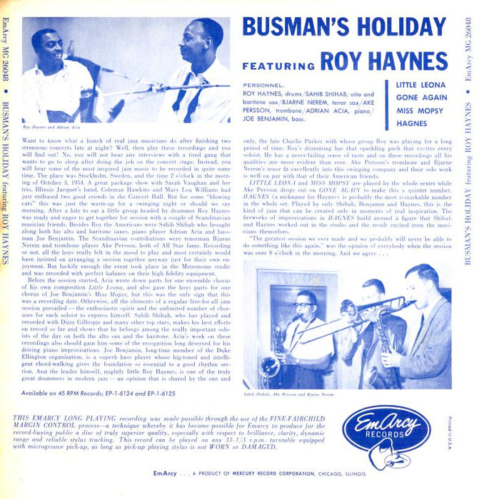 Busman's Holiday (1st, 10")