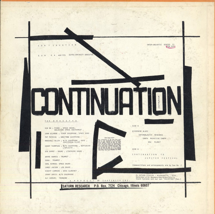 Continuation (1970 Orange cover)