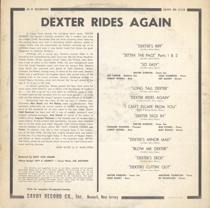 Dexter Rides Again (Early 70s)