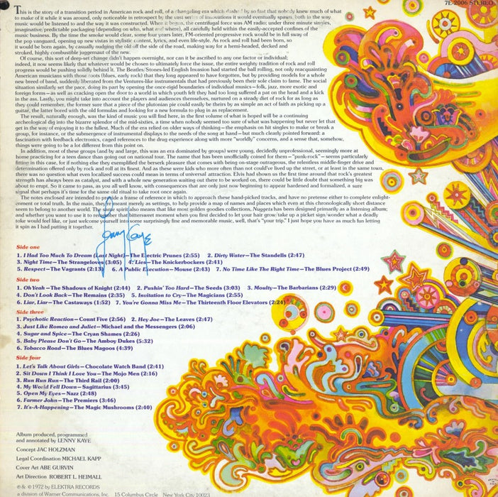 Nuggets : Original Artyfacts From The First Psychedelic Era 1965-1968 (2xLP)