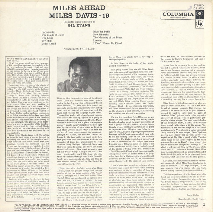 Miles Ahead (1963, STEREO RP)
