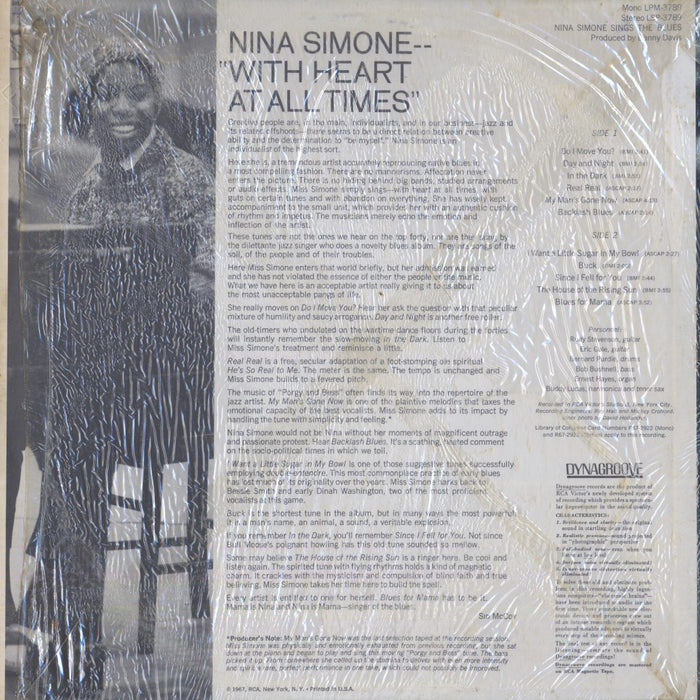 Nina Simone Sings The Blues (1967, US Press)