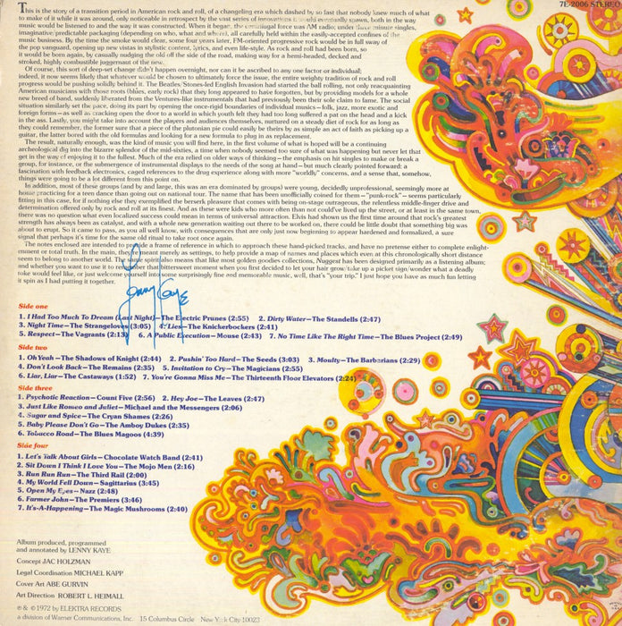 Nuggets : Original Artyfacts From The First Psychedelic Era 1965-1968 (2xLP) PROMO