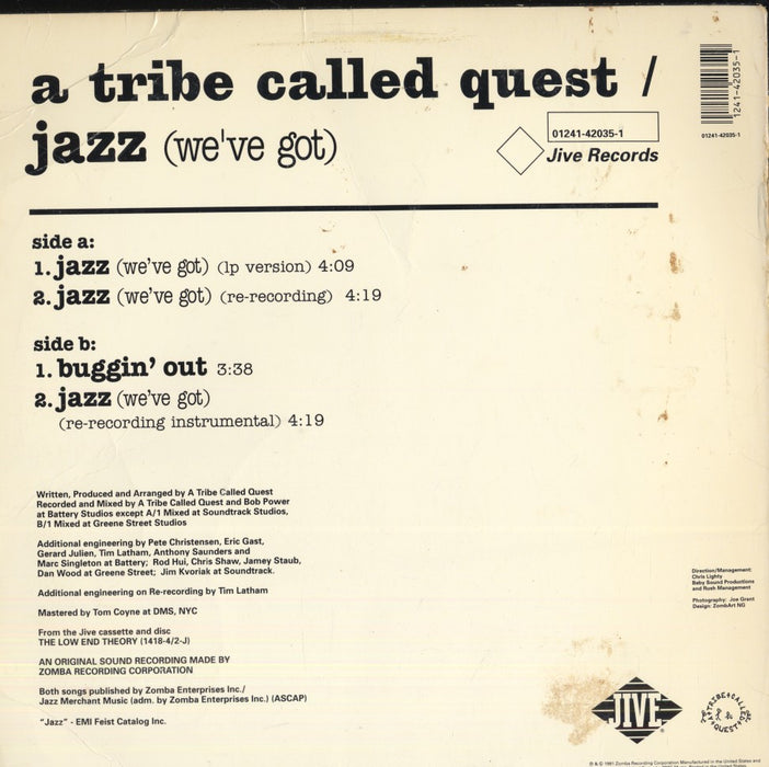 Jazz (We've Got) (1991, 12" Picture sleeve)