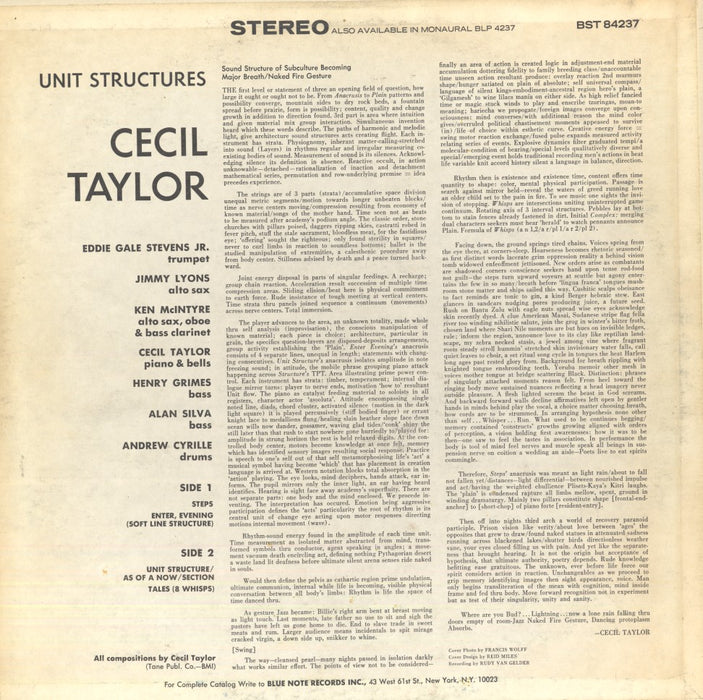 Unit Structures (1975, US Press)