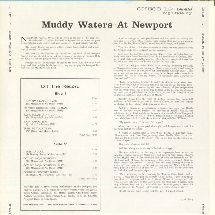 Muddy Waters At Newport (1960s Blue Label)