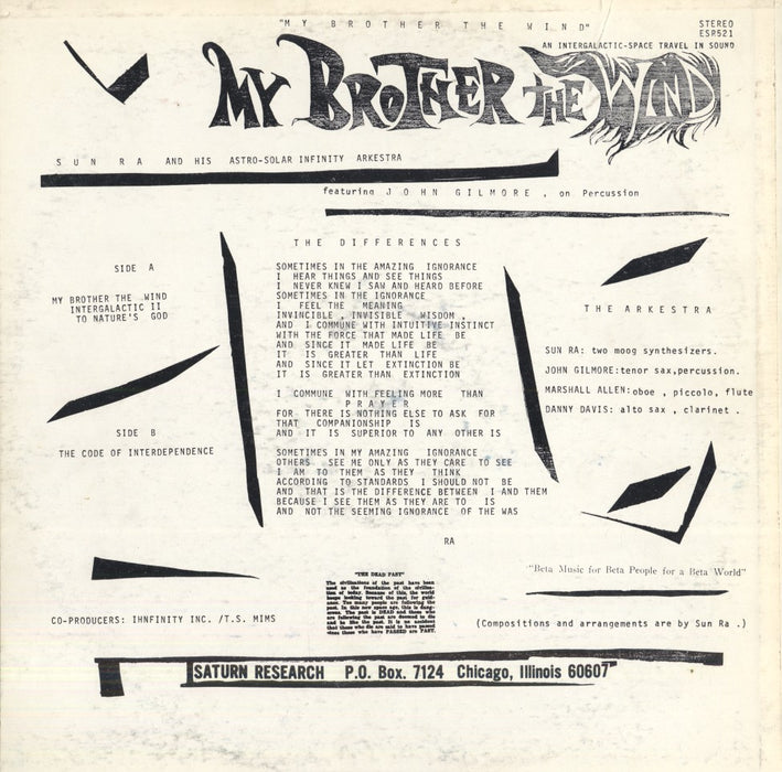 My Brother The Wind (1970 US Press)