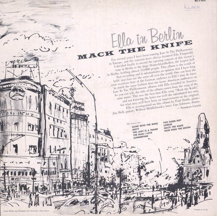 Mack The Knife - Ella In Berlin (1st, Hollywood Press)