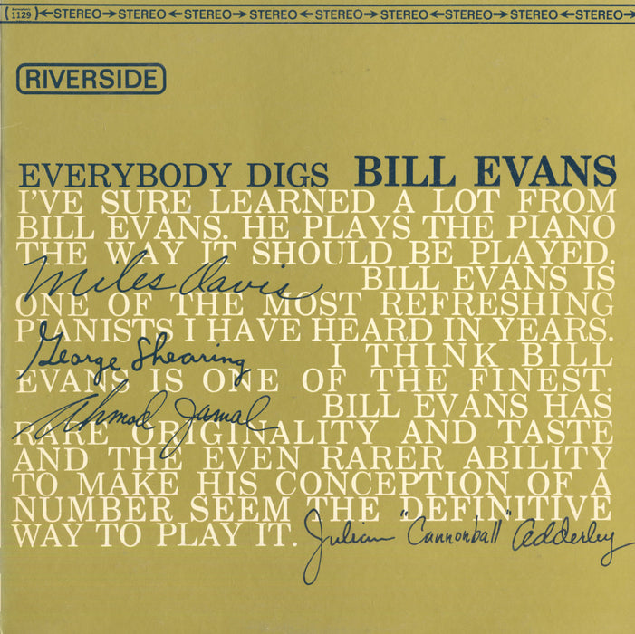 Everybody Digs Bill Evans (60 STEREO Black label)