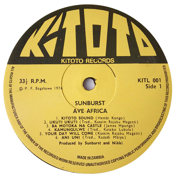 "Ave Africa" 1976 Zambian Vintage Vinyl LP (Original Press)