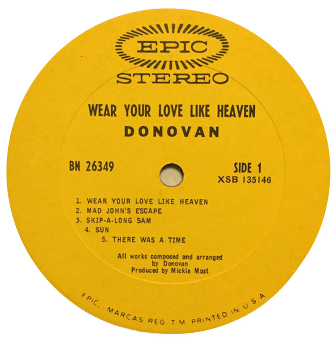 Wear Your Love Like Heaven (1st, US Press)