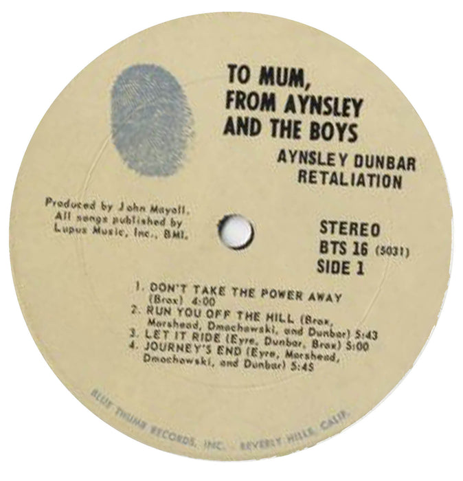To Mum, From Aynsley And The Boys (1st, 1969 US Press)