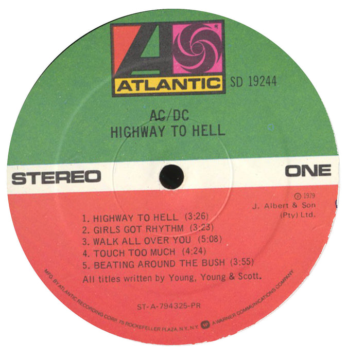 Highway To Hell (1979 US Press)