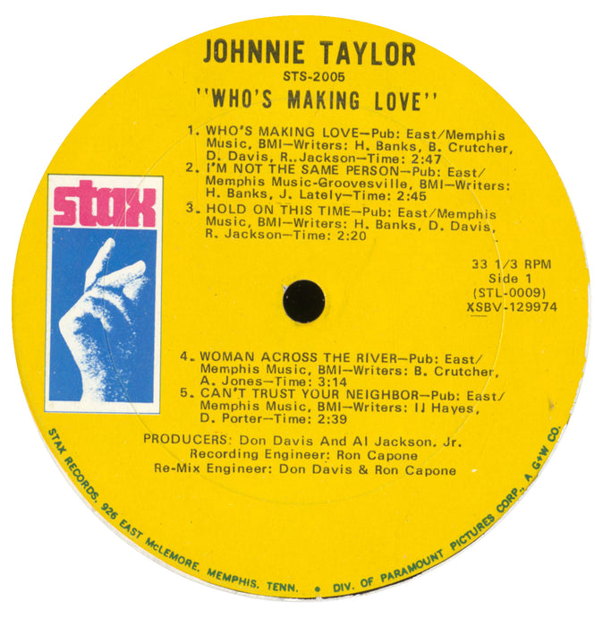 Who's Making Love (1st, US Press)