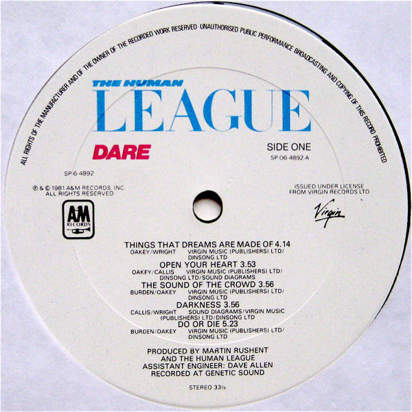 Dare (1st, US Press)