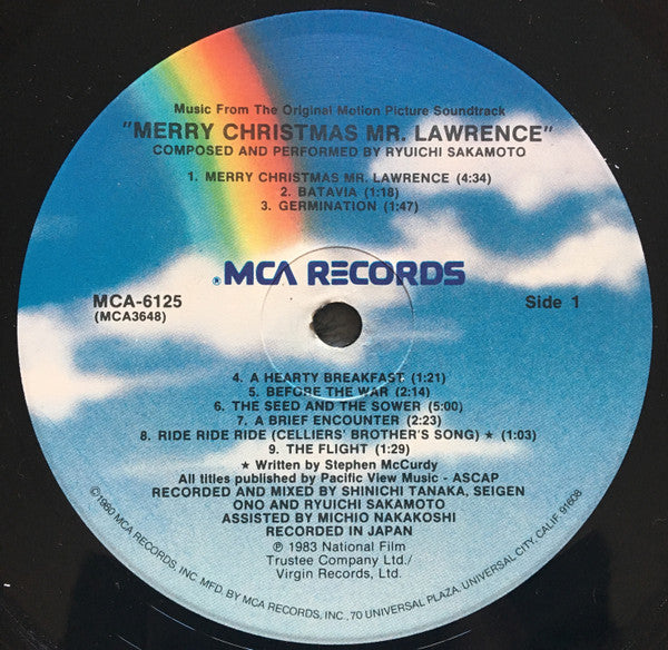 Merry Christmas Mr. Lawrence (Music From The Original Motion Picture Soundtrack) (1983, US Press)