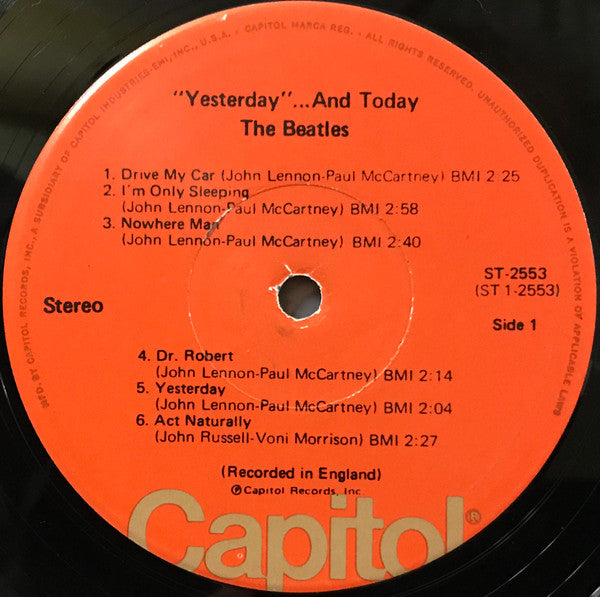 Yesterday And Today (Reissue, Jacksonville Press, Orange Label, Side 1/2)