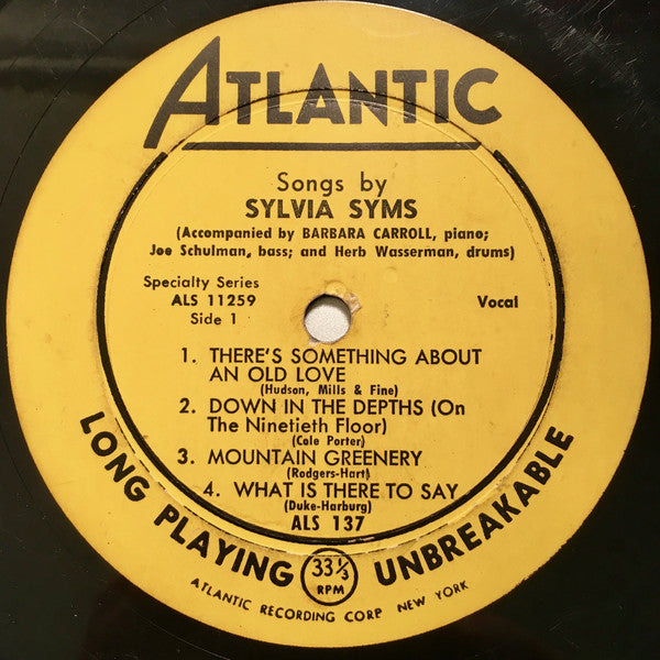 Songs By Sylvia Syms (10" OG)