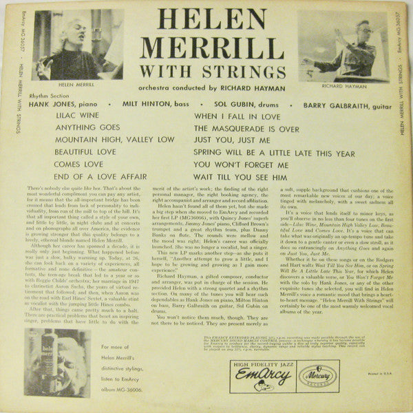 Helen Merrill With Strings (1955 MONO)