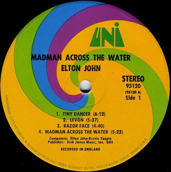 Madman Across The Water (1971 US Press)