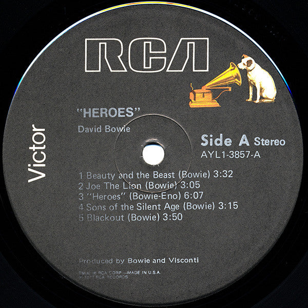 "Heroes" vintage vinyl record (1980 US Press)