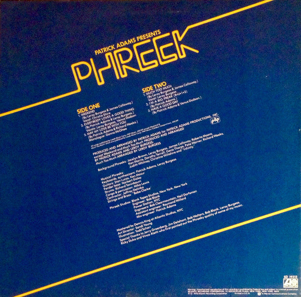 Patrick Adams Presents Phreek (1st, US Press)