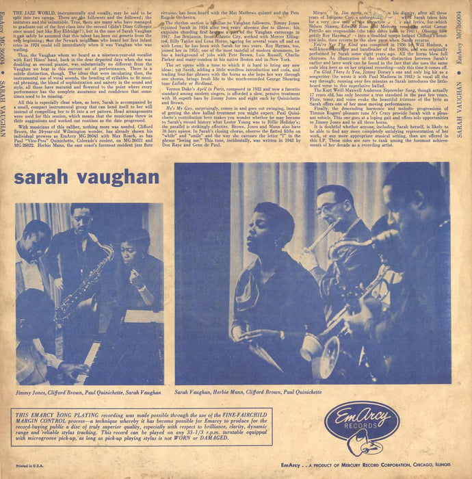 Sarah Vaughan (1st, US MONO)