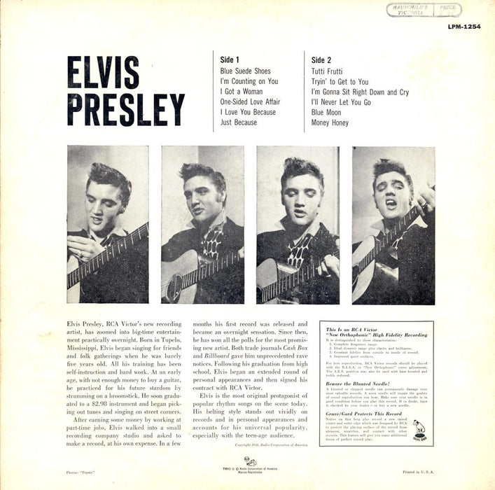 Elvis Presley  (1956 MONO Indianapolis Press)