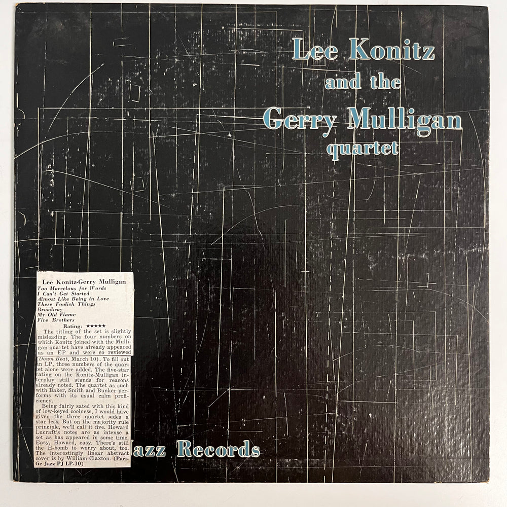 Lee Konitz And The Gerry Mulligan Quartet (1954 10")
