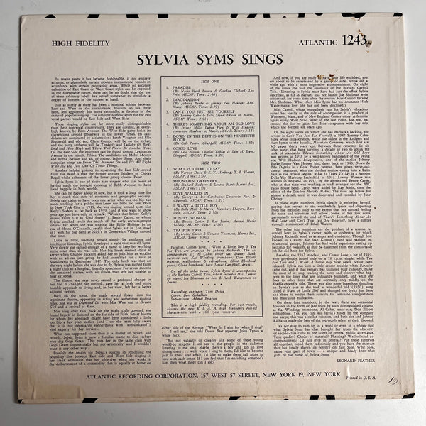 Sylvia Syms Sings (1956 MONO)