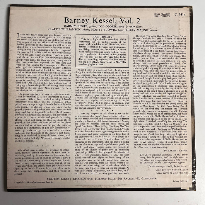Barney Kessel Volume 2 (1954 10")