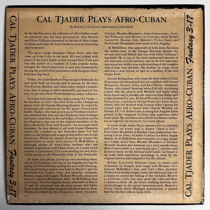 Cal Tjader Plays Afro-Cuban (1955 Green Vinyl)