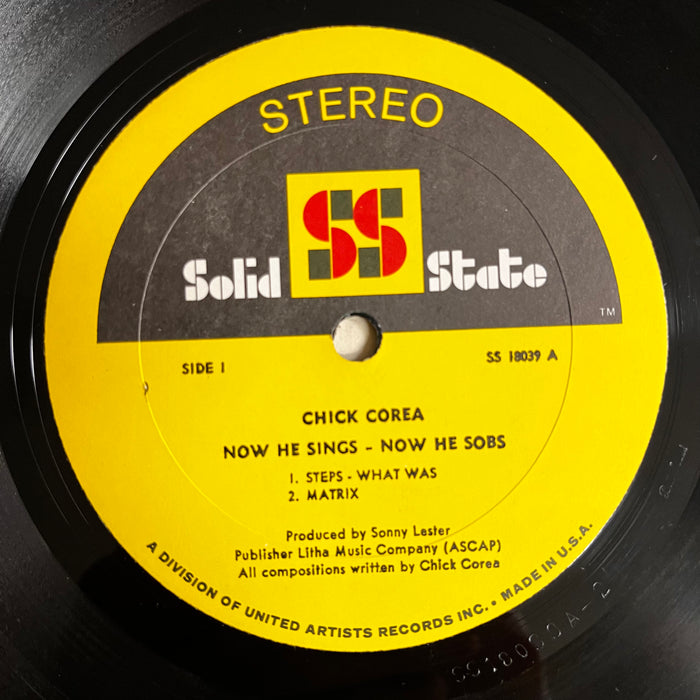 Now He Sings, Now He Sobs (1968 US Press)