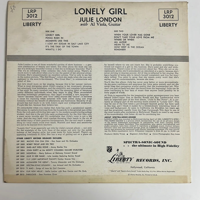 Lonely Girl (1960 US Press)