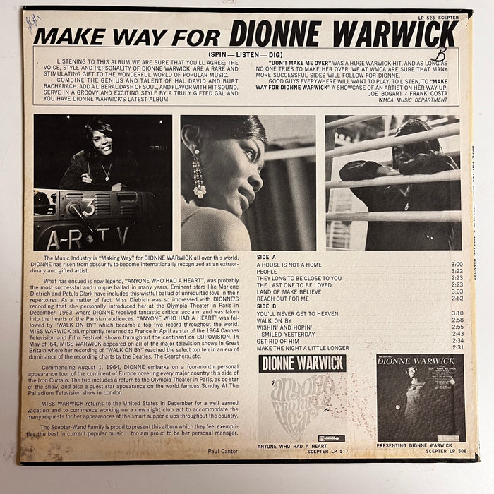 Make Way For Dionne Warwick (1st, US Press)