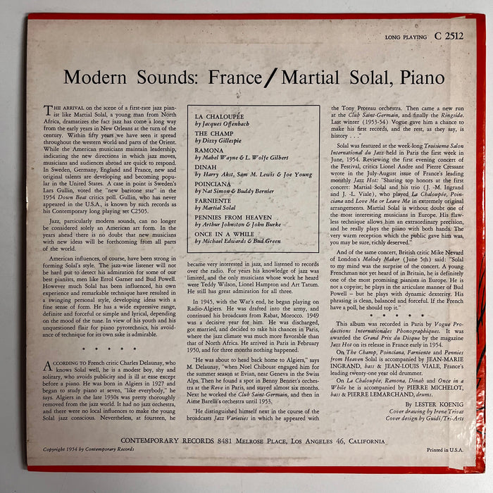 Modern Sounds: France (1954 10")