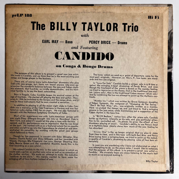 The Billy Taylor Trio And Candido (1954 10")
