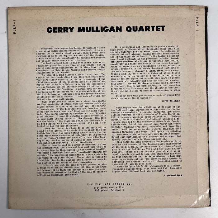 Gerry Mulligan Quartet (1952 10")